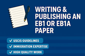 write and published a research article for eb1, eb2