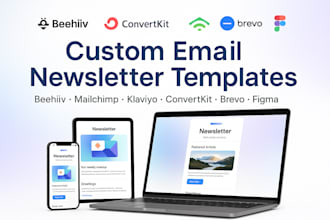 do beehiiv convertkit mailchimp newsletter klaviyo figma brevo email template
