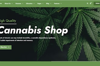 design a profitable cbd website cannabis shopify store cannabis website