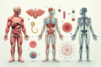 do medical, scientific and biology illustrations for you