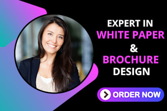 do brochure design, canva flyer design, white paper design