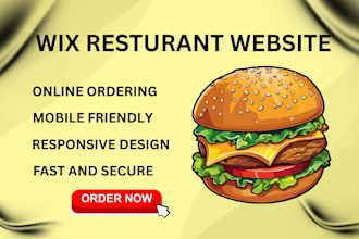 design a profitable stunning wix website for your restaurant or café for sales