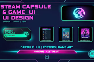 create steam capsule character video game concept art steam capsule game cover