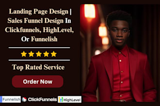 create landing page or sales funnel in clickfunnels, gohighlevel, funnelish