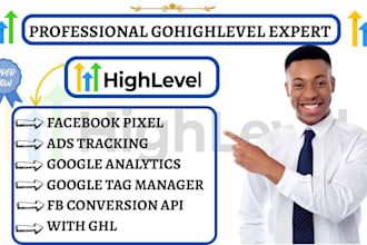 set up gohighlevel fb pixel conversion api meta pixel analytics ga4 gtm spf
