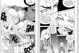 draw anime manga page comic strip manga panel manga storyboard comic book art