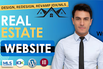 design unique real estate realtor website, with 3d virtual tour, ai chatbot, mls