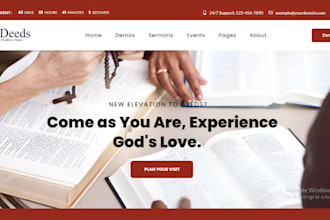 build church website ministry website non profit christian wordpress website