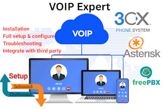 setup inbound outbound call auto dialer ivr 3cx freepbx did number sip trunk