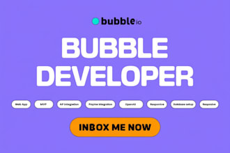 develop bubble io website, figma to bubble mvp, bubble app, saas, bubble CRM