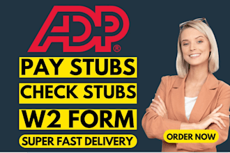 create adp paystub, w2, pay stubs, check stubs, paystubs, payroll, 1099 and 1040