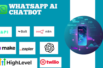 develop ai voice agent,with dialogflow twilio for whatsapp chatbot,botpress api