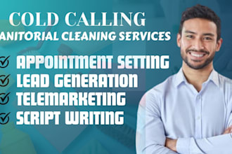 cold call janitorial cleaning service, solar cold call, vending machine locator
