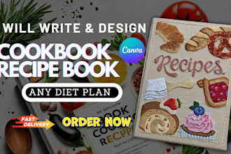 write and design a beautiful and printable etsy cookbook or recipe ebook