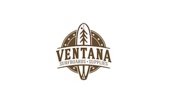 design premium surf company logo