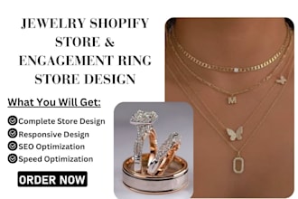 design jewelry shopify store necklace jewelry store engagement ring website