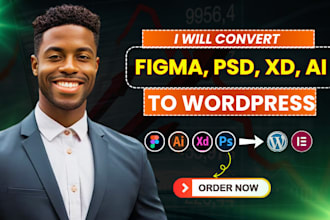 convert figma to wordpress website, psd xd ai to wordpress