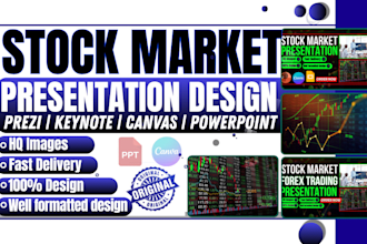 design or redesign stock market presentation, forex trading infographics nft ads
