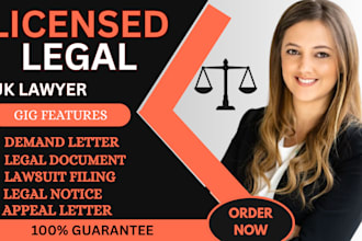 draft legal document review demand letter legal notice legal brief UK lawyer law