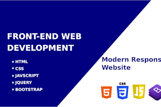 build a modern responsive website using HTML,CSS,bootstrap and javascript