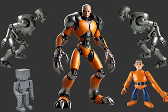 sculpt 3d action figure articulated toy anime game character for 3d printing