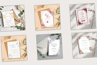 invitation design for your wedding graduation birthday baby cards for etsy shop