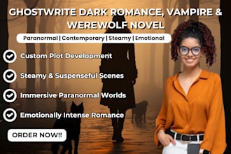 ghostwrite dark romance, vampire werewolf paranormal, contemporary romance novel