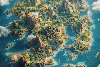 design vector maps, event maps, fantasy festival maps