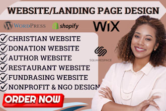 design nonprofit ngo crowdfunding donation website christian author website