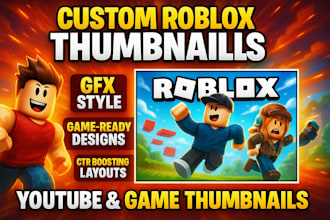 design an impressive and professional roblox thumbnail