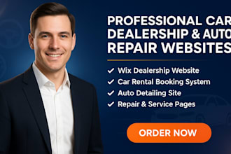 design car dealership car rental wix website detailing auto repair website