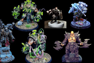 print and paint 3d model miniatures warhammer dlorama action figure painting stl