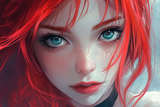 create manga or anime style portrait