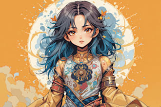 create unique tshirt illustration character