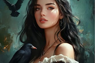 raw realistic cartoon vector portrait thumbnail like sunny