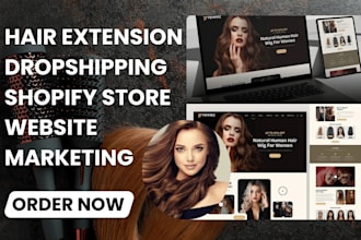 make hair extension shopify store website hairpiece wig products sales marketing