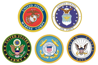 design custom patches, badges, stickers, military, army, stamps, and skull logo