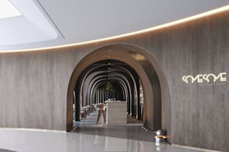 design classic 3d interior restaurant, cafe, bar, lounge, patisserie, nightclub