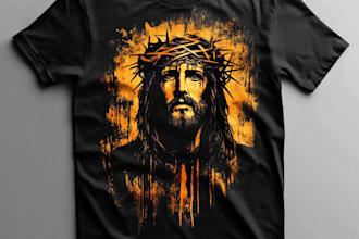 do custom typography christian t shirt design