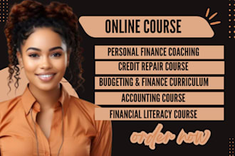 create personal finance coaching financial accounting and credit repair course