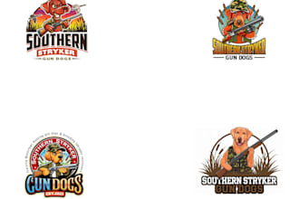 design awesome gun dog logo