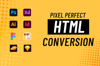 do psd to html, figma to html, or any design to html css
