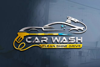 design auto detailing automotive car wash auto repair logo