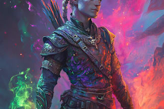 draw your dnd campaign or game character design for you