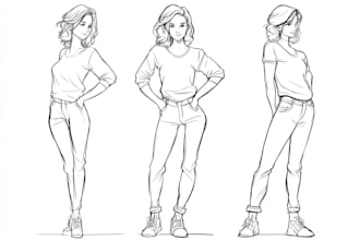 draw sketch and line art for concept art, manga and anime