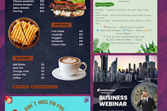 design flyers for corporate party travel restaurant