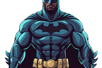 draw you into superhero comic cartoon character