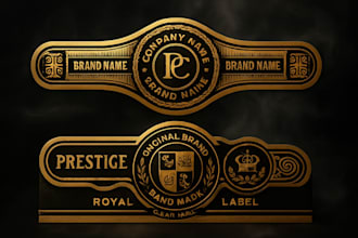 design unique cigar label, cigar logo, cigar band and cigar box