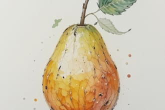 draw watercolor and digital fruits for your logo