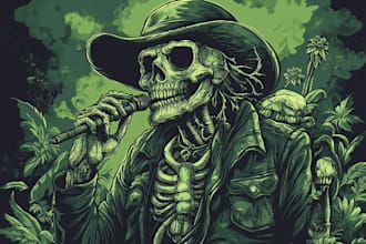 draw detailed dark art illustration with engraving style